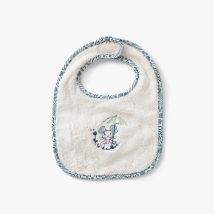 Mini bavoir coton bio Dandine ivoire - Couleur blanc - 22 x 30 cm