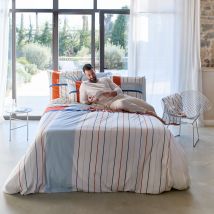 Housse de couette coton Roland Garros 2025 Smash - Couleur blanc - 260 x 240 cm