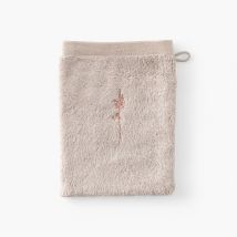 Gant de toilette coton et viscose de bambou Aura taupe - Couleur marron - 15 x 21 cm