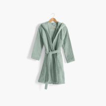 Peignoir ado fille coton moelleux Julia eucalyptus - Couleur vert - Taille 12 ans