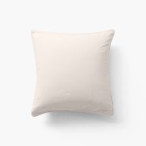 Taie d'oreiller carrée pur coton lavé biologique Souffle vanille - Couleur beige - 64 x 64 cm