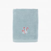 Drap de bain coton Artica givre - Couleur bleu - 70 x 120 cm