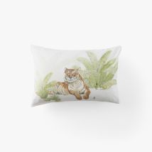 Taie d'oreiller rectangulaire enfant coton bio Anima - Couleur blanc - 50 x 70 cm