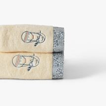 Drap de bain coton bio Dandine paille - Couleur beige - 70 x 120 cm