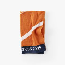 Serviette de toilette coton bio joueur•se Roland-Garros 2025 terre battue - Couleur orange - 70 x 105 cm