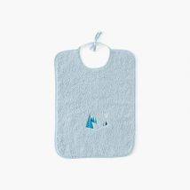 Bavoir phosphorescent coton Stellaire bleu banquise - Couleur bleu - 30 x 40 cm