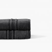 Drap de bain coton Lola II Basalte - Couleur gris - 70 x 120 cm