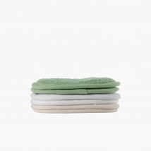 Lot de 6 carrés démaquillants lavables coton et gaze de coton biologique Naturelle - Couleur beige - 10 x 10 cm