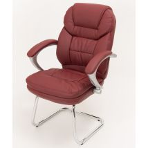Coppia poltrone ospite modello Roger color bordeaux per ufficio studio professionale