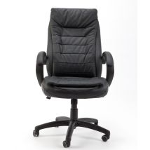 Poltrona da ufficio studio presidenziale modello President doppia imbottitura ecopelle