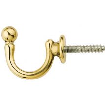 50pz fermatenda gancio sfera oro lucido 33x26 mm cod:ferx.11683.stock