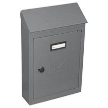 6pz cassetta postale con tetto e serratura a cilindro 2500/2 cm.26 grigia cod:ferx.15127