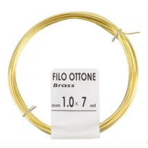20pz filo ottone diametro 1 mm lunghezza 7 mt matassina 50 g cod:ferx.16029