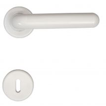 10pz maniglia margherita c/rosetta col. bianco cod:ferx.19196