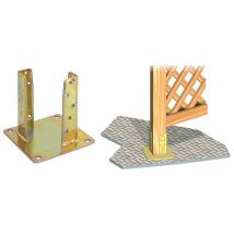 4pz supporto ancoragguio 4 fori acciaio tropicalizzato art. 800 90x90 cod:ferx.44007