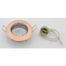 10pz faretti da incasso fisso x led gu10 oro cod:ferx.86618