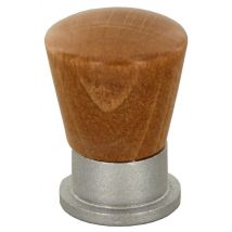 25pz pomolo conico legno/ottone 745a mm.19 noce chiaro cod:ferx.8745