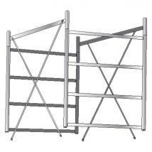 1pz alzata completa per trabattello per gigantissimo - h. 1,5 mt. cod:ferx.103834nlm