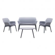 1cf set da giardino polipropilene 'luxor' grigio/antracite cod:ferx.6129740nlm