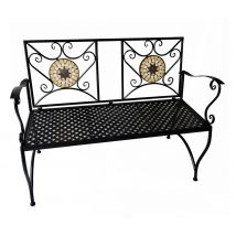 1pz panchina decoro mosaico 'esmeralda' cm 116 x 56 x h.90 cod:ferx.6128270nlm