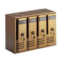 1pz blocchiera serie cubo 4 cassette postali interni cm42x17,5x30h cod:ferx.fer80934