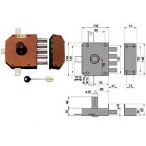 1pz serratura quintuplice applicare senza scrocco doppia mappa 20540 mm60 sx cod:ferx.fer31646