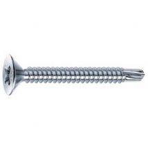 200pz viti autoperforanti testa svasata piana acciaio zincato bianco - ø mm.4,8x8 cod:ferx.fer297301