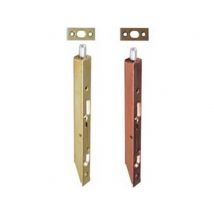 12pz catenaccio verticale a leva frontale da incasso - mm.300x15 acciaio ottonat cod:ferx.fer161114