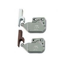 50pz cricchetto a spinta mini latch con riscontro - mm.36x28x11 - marrone cod:ferx.fer84901