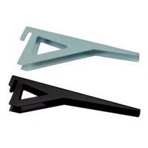 10pz mensole reggipiano per cremagliera - mm.300 nero portata kg.40 cod:ferx.fer87636