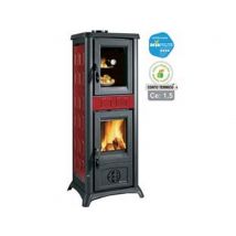 1pz stufa legna gemma forno 7,2 kw elegance bordeaux conto termico misure cod:ferx.fer96867