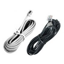 10pz cavo lineare telefonico plug 6/4 - mt.2 colore bianco 21280 cod:ferx.fer12379