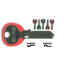 100pz chiavi per cilindri viro 5 spine grandi - vi080dz dx silky 4 colori assorti cod:ferx.fer165693
