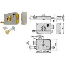 1pz serratura portoncino pomolo interno catenaccio scrocco mm50 sx cod:ferx.fer410991