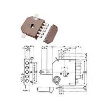1pz serratura triplice applicare senza scrocco cilindro europeo 38620 mm60 dx cod:ferx.fer211833
