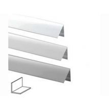 5pz profilo angoli uguali in alluminio - mm.25x25 mt.2 bianco cod:ferx.fer212151