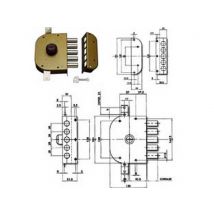1pz serratura triplice applicare senza scrocco pompa 3200 mm60 dx 3200c 02 cod:ferx.fer214094