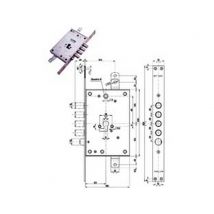 1pz serratura triplice infilare scrocco cilindro europeo blindate 85771/28 cod:ferx.fer214612