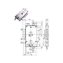 1pz serratura triplice applicare multifunzione scrocco cilindro eur. blindate 8 cod:ferx.fer214636