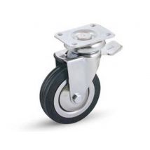 1pz ruote forcella gomma piastra girevole freno "155bis" mm100x24 cod:ferx.fer218610