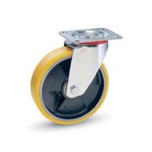 1pz ruote industriali in poliuretano nucleo ghisa con piastra girevole"22se" - cod:ferx.fer331104