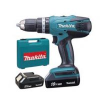 1pz trapano avvitatore percuss. vel batt. litio 18v 1,5ah hp457dwe batterie cod:ferx.fer236263