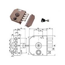 1pz serratura laterale applicare scrocco pompa 30610 mm60 dx cilindro cod:ferx.fer272018
