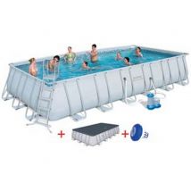 1pz piscina power steel rettangolare telaio portante cm640x274x132h. kg131,5 cod:ferx.fer274654