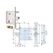 2pz serratura infilare cancelli scorrevoli gancio+contropiastra mm.130h 573 mm. cod:ferx.fer284066