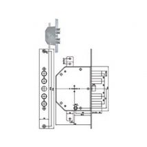 1pz serratura triplice infilare scrocco d.mappa revers. blindate 2151mrx mm.60 cod:ferx.fer300117