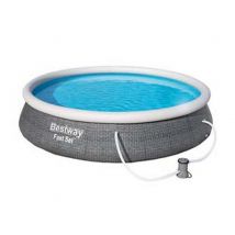 1pz piscina fast set autoportante tonda cm396x84h. kg17,3 lt7.340 filtro cartuc cod:ferx.fer300483