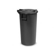 1pz bidone per immondizia coperchio con cerniera lt.100 - cm.42x94h. - nero cod:ferx.fer305594