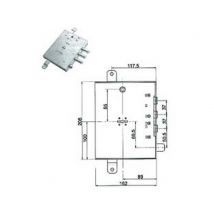 1pz serratura tripl. applicare scrocco d/mappa blindate gardesa 89r571gd/17 mm. cod:ferx.fer317092
