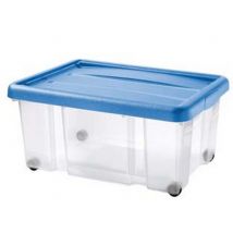 6pz contenitore "puzzle box" coperchio scatto ruote cm60,5x40x27,3h. lt43 cod:ferx.fer334969